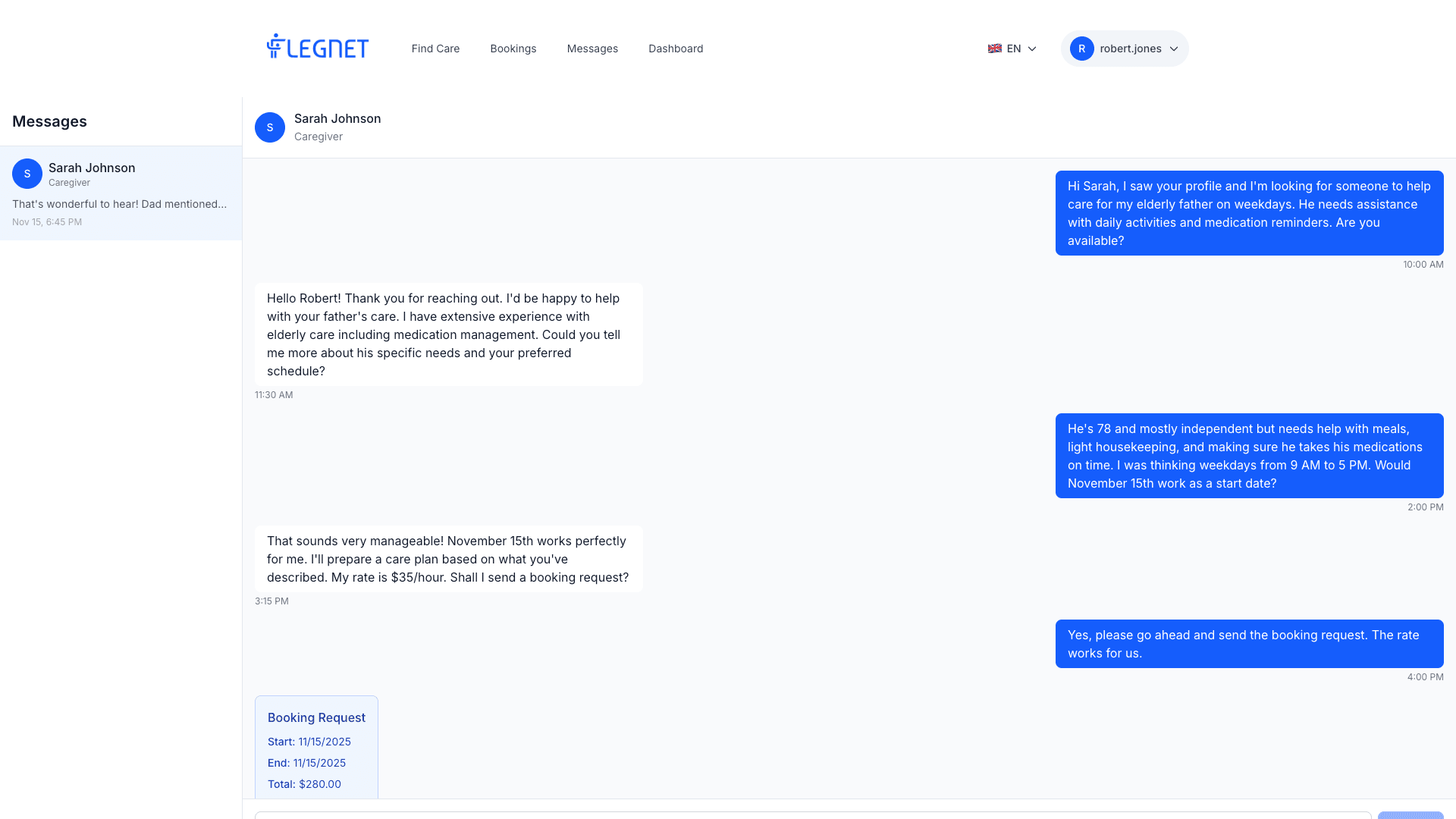 Direct Messaging & Booking